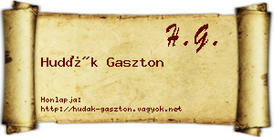 Hudák Gaszton névjegykártya